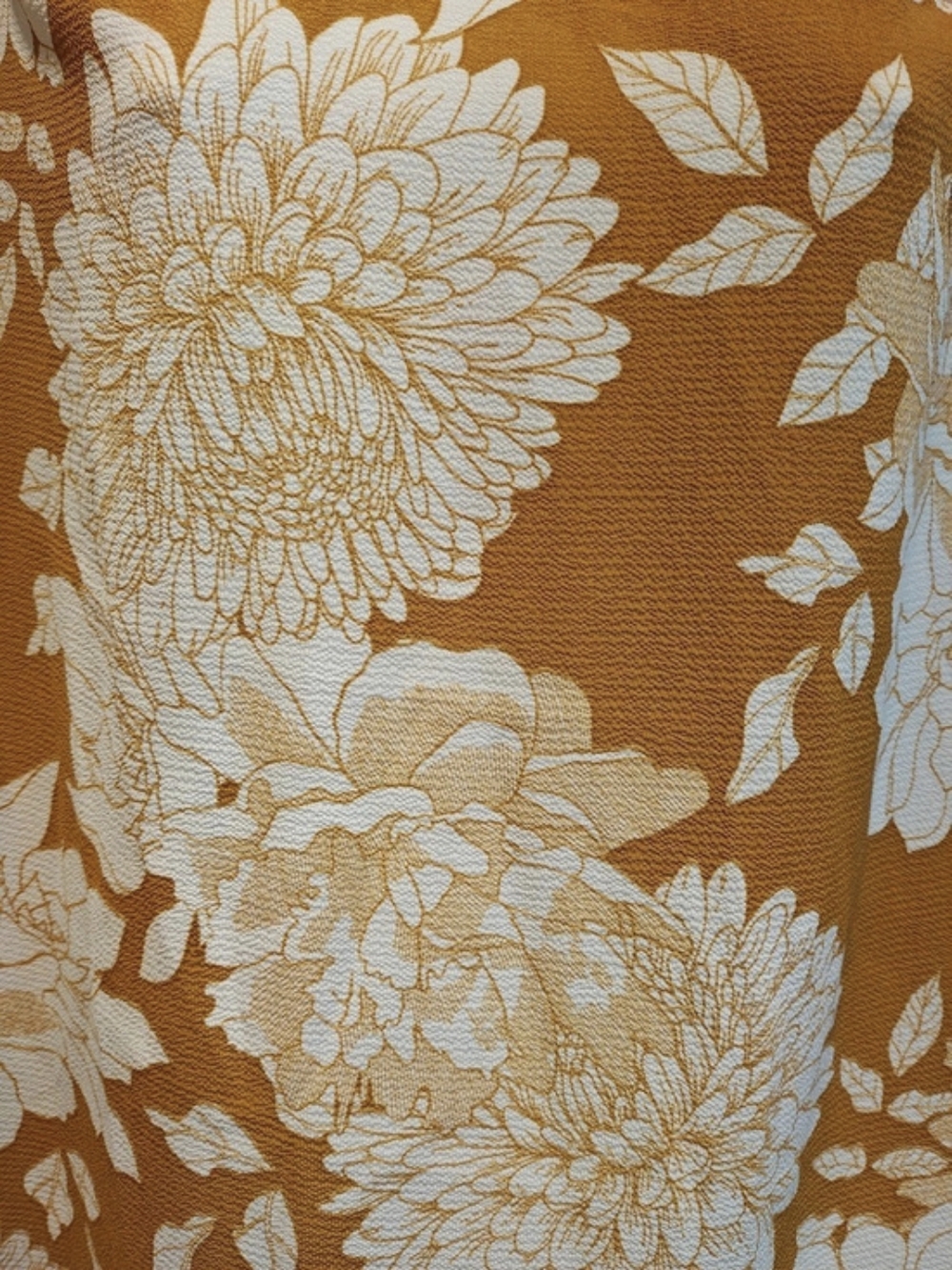 her. clothing rust floral cold shoulder high low dress size s - Picture 3 of 9